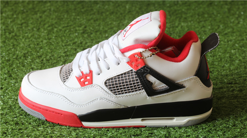 Authentic Air Jordan 4 Retro Fire Red GS